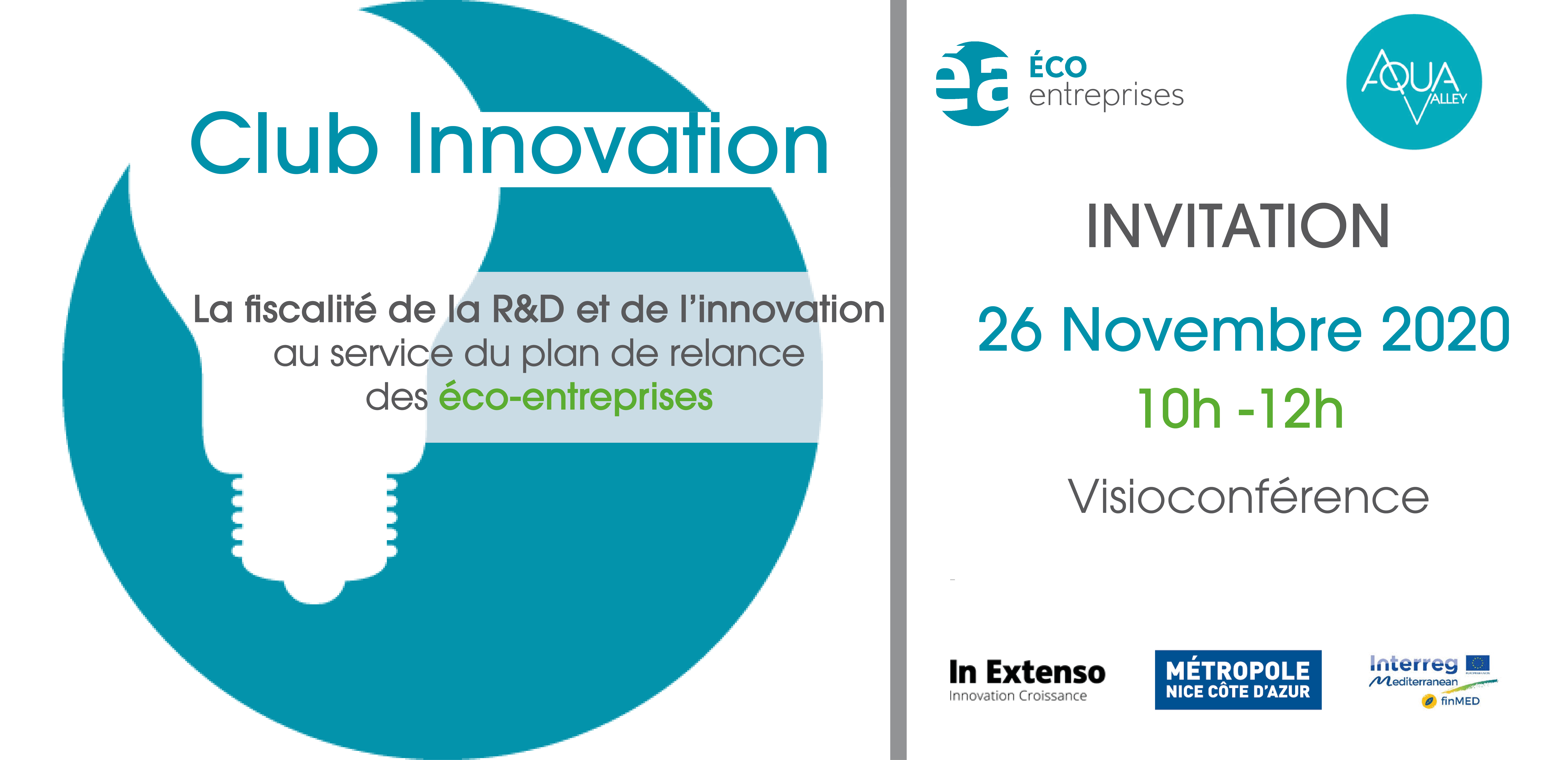 [CLUB INNOVATION] La fiscalité de la R&D et de l’innovation au service du plan de relance des éco-entreprises